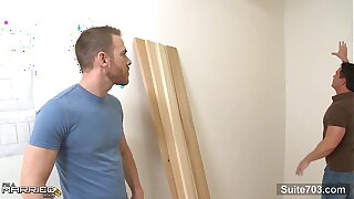 Tattooed married guy fucking a gay's drill-hole