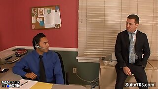 Amazing gay fucking butts all over the office