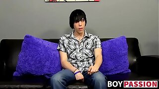 Emo fingers his ass and masturbates after being interviewed