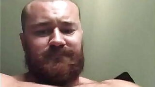 Hot Dominant Musclebear Flexing and Showing Huge Dick. Sexy End-all Muscle Worship